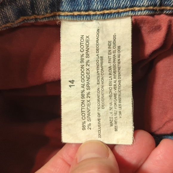 Jean Star Women's Elle Straight Leg Raw Hem Denim Jeans Size 14 - Picture 8 of 9